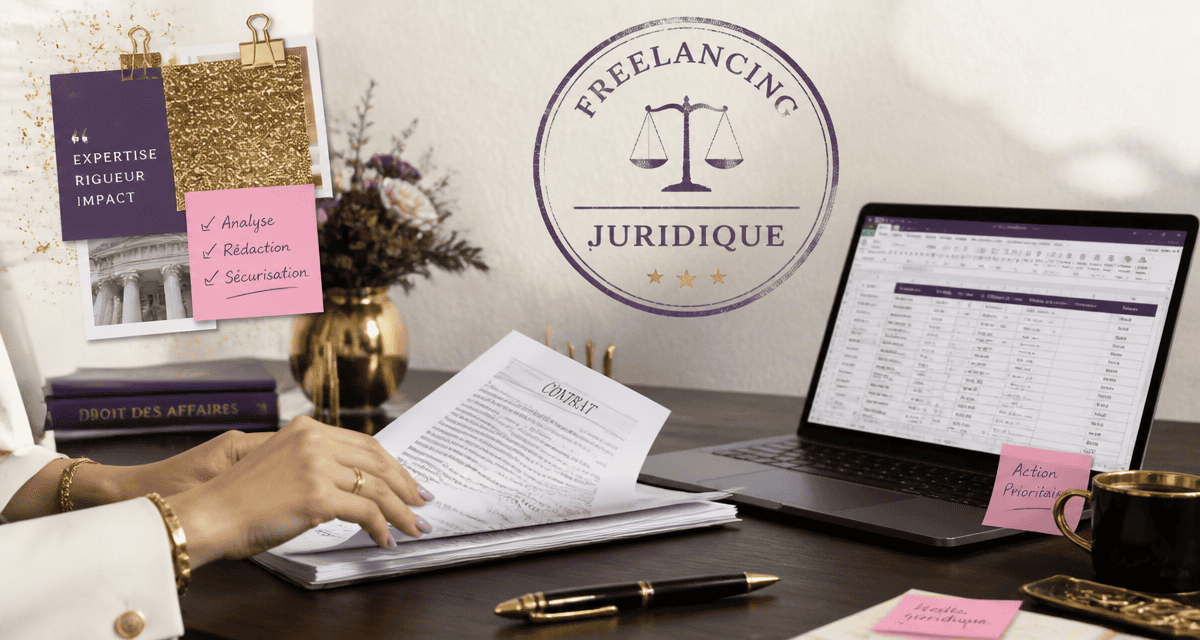 juriste freelance feuillette contrat bureau