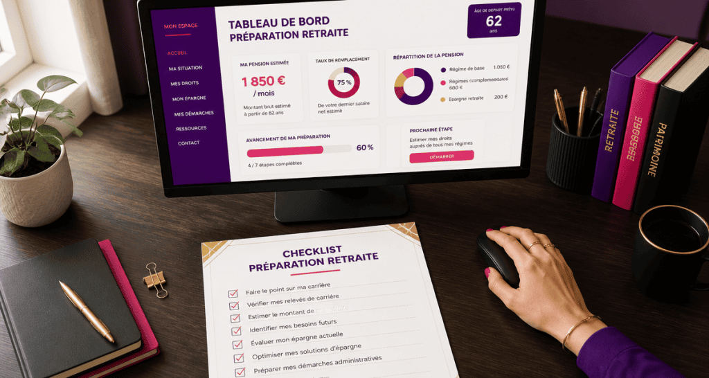 maretraite-entreprise bureau élégant checklist retraite