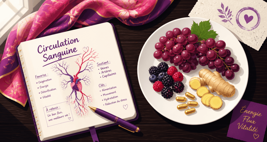 Meilleur complement alimentaire circulation sanguine raisins gingembre gélules