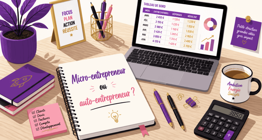 micro entrepreneur ou auto entrepreneur carnet bureau