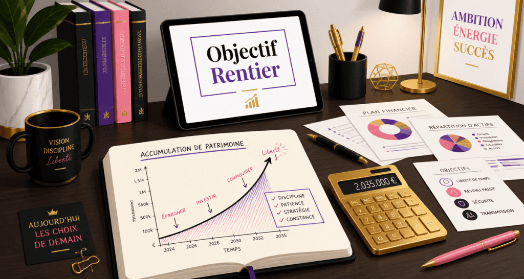 objectif rentier graphique accumulation patrimoine