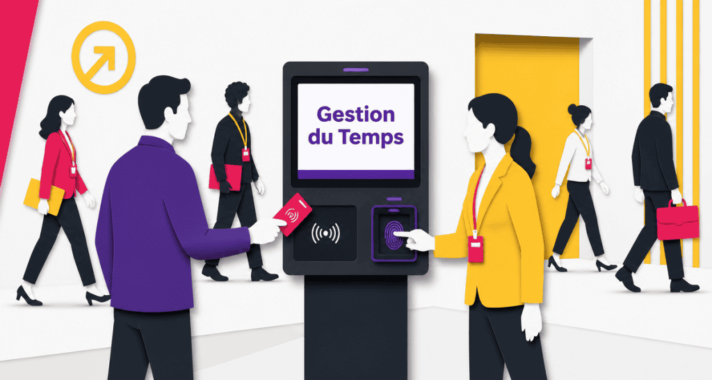 Pointeuse badgeuse en entreprise moderne