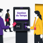 Pointeuse badgeuse en entreprise moderne