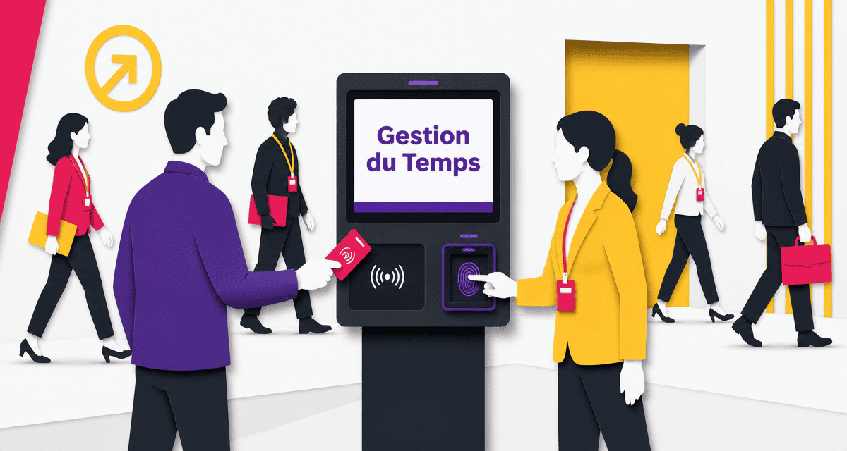 Pointeuse badgeuse en entreprise moderne