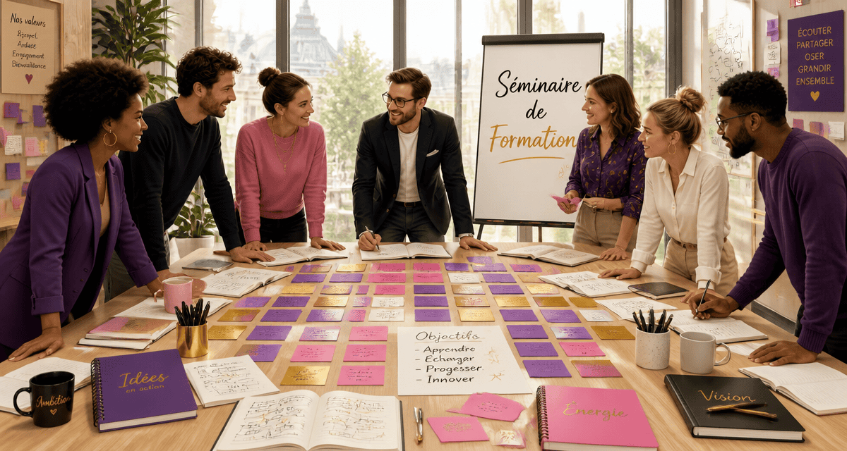 séminaire de formation équipe autour table