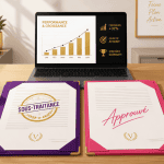 Dossiers sous traitance auto entrepreneur sur bureau moderne