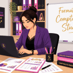 studi formation comptable jeune femme ordinateur