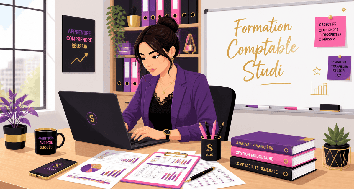 studi formation comptable jeune femme ordinateur