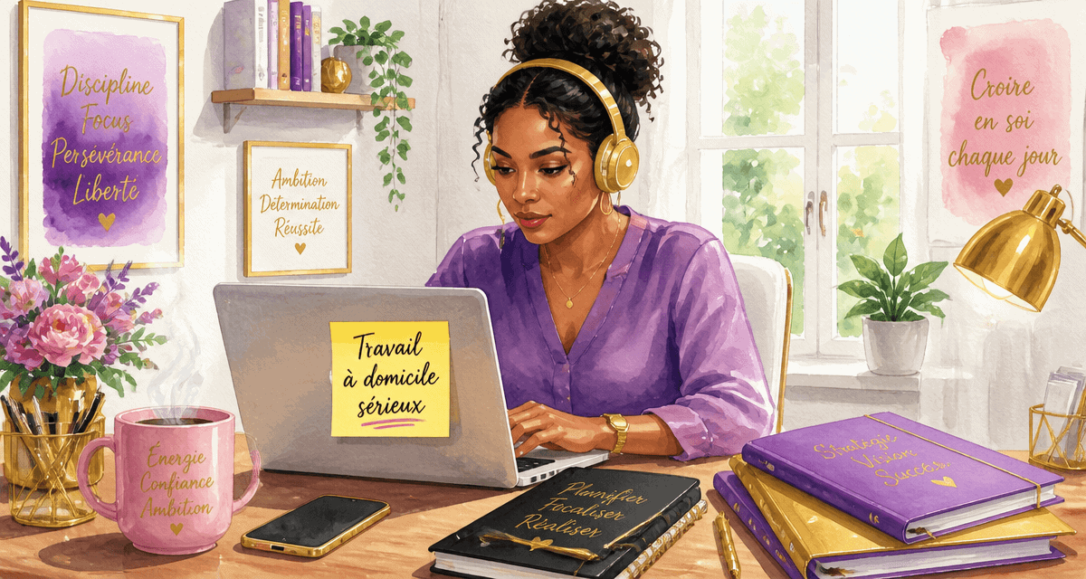 travail à domicile sérieux et rémunéré femme ordinateur