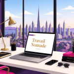 travail nomade bureau moderne ordinateur