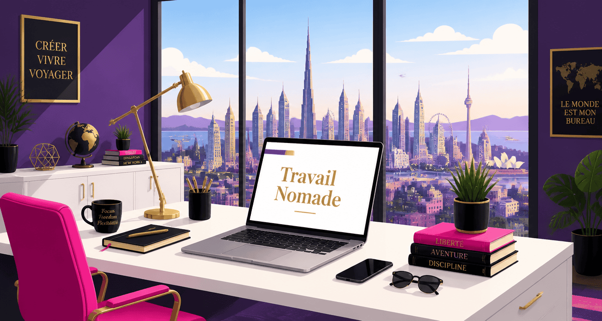 travail nomade bureau moderne ordinateur
