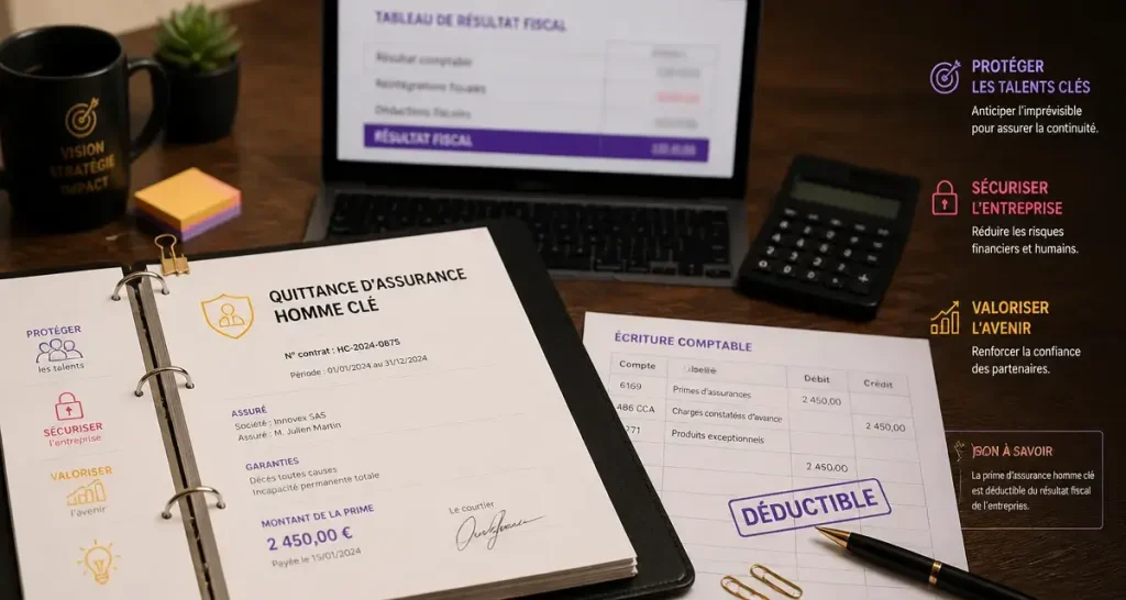 Assurance homme clé comptabilisation : primes déductibles (fiscal)