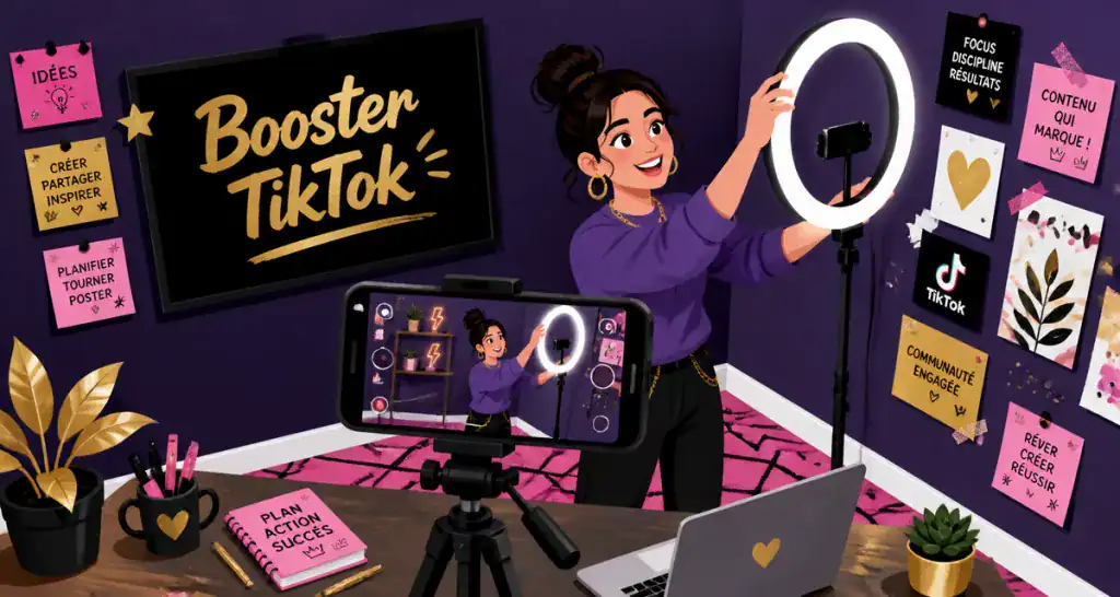 booster tiktok image studio créateur