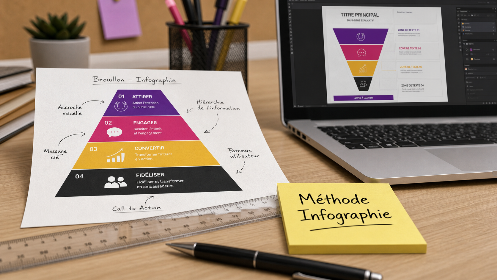 Comment faire une infographie : 5 étapes visuelles, méthode et données
