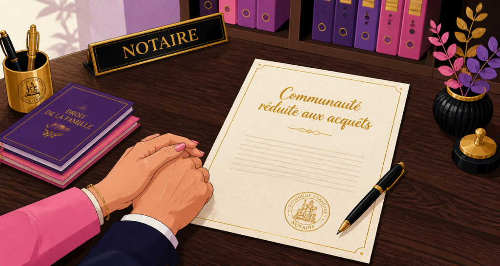 communauté réduite aux acquets document notarial