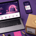 e commerce en dropshipping ordinateur colis smartphone
