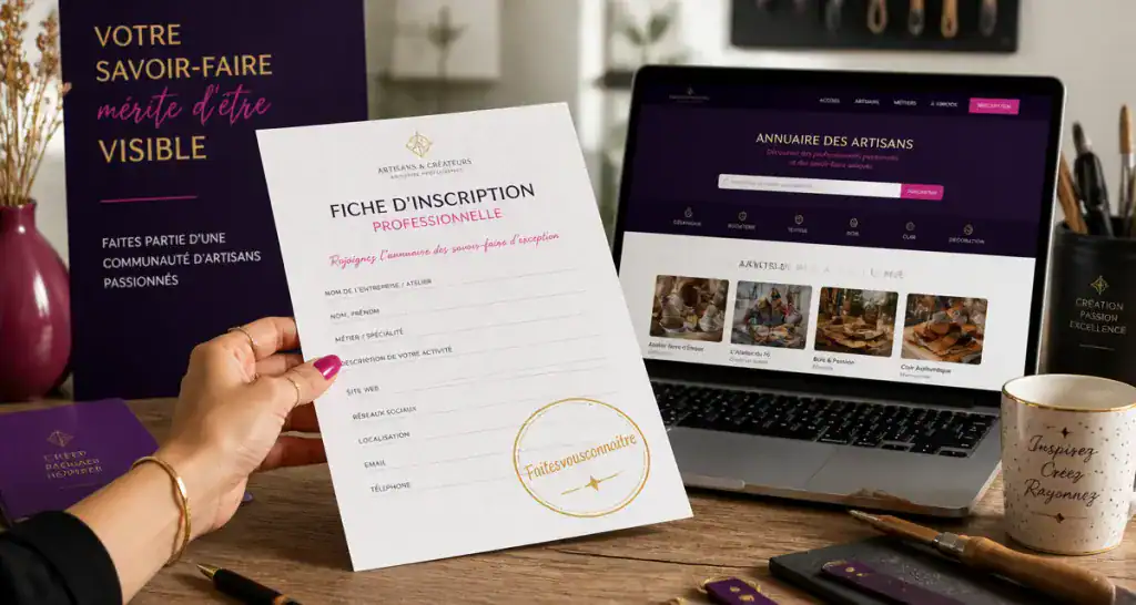 faitesvousconnaitre fiche artisan annuaire