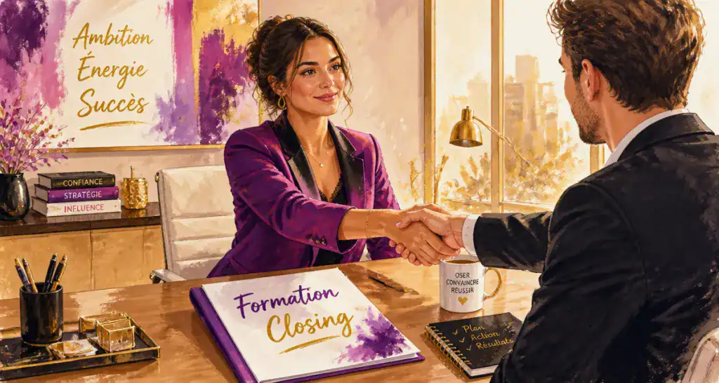 formation closing femme scelle une vente