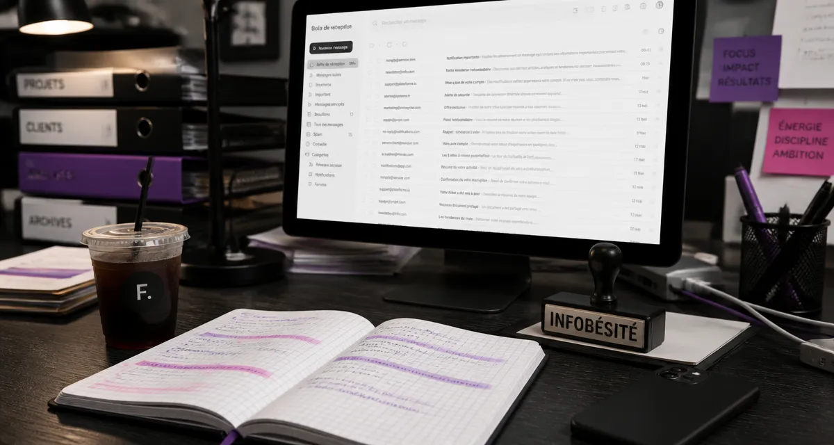 Infobésité def : contrôle charge mentale, surcharge d’informations
