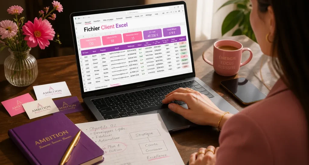 modèle fichier client excel gratuit sur bureau