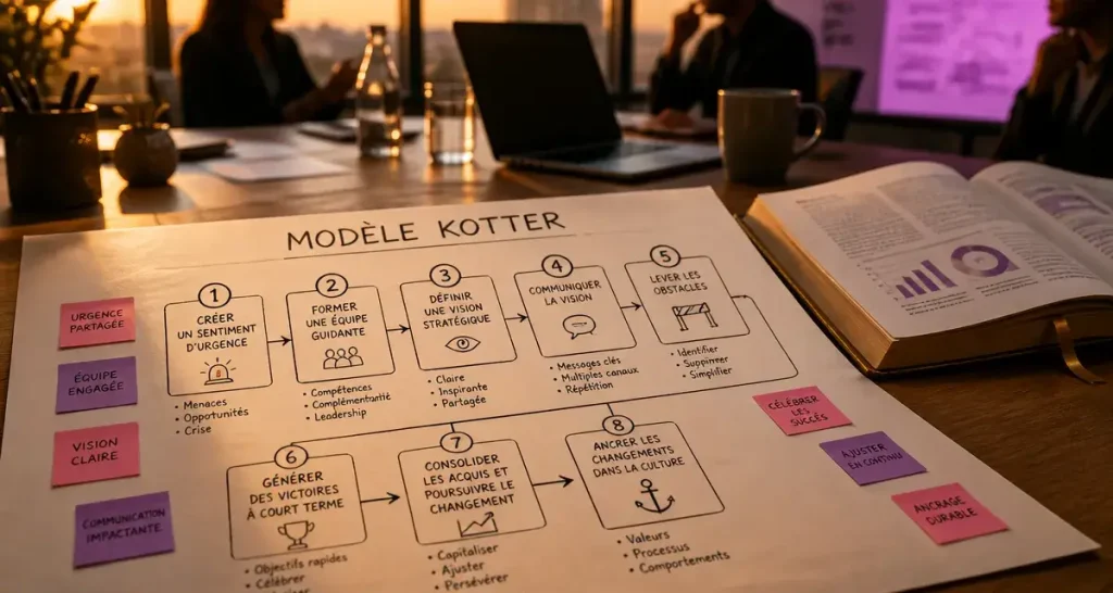 Modèle de Kotter : 8 étapes pour transformer l’entreprise