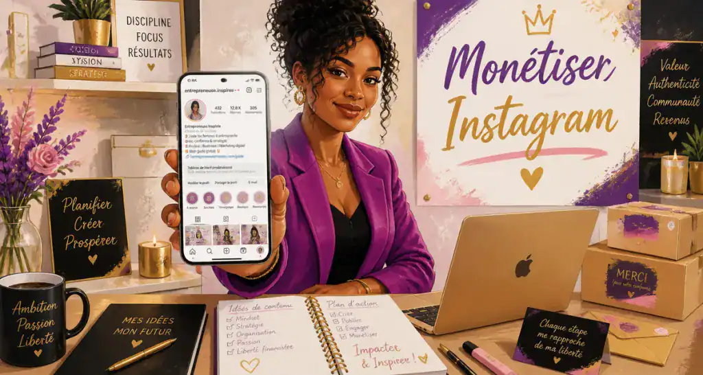 monétisation instagram créatrice smartphone