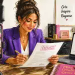 créatrice signant partenariat influenceur