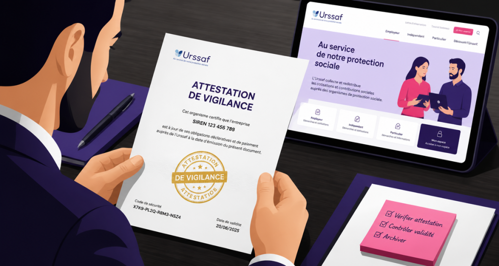 qu est ce qu une attestation de vigilance document urssaf