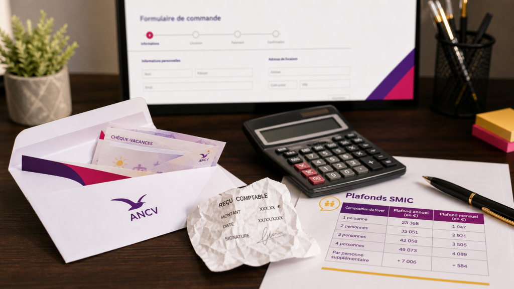 Cheques vacances profession liberale : enveloppe ANCV et calcul 30 % SMIC