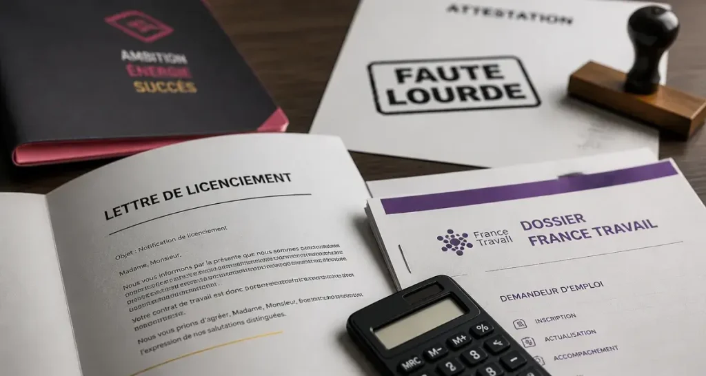 Chômage faute lourde : ARE et indemnités de rupture