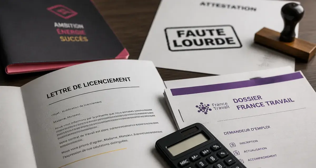 Chômage faute lourde : ARE et indemnités de rupture