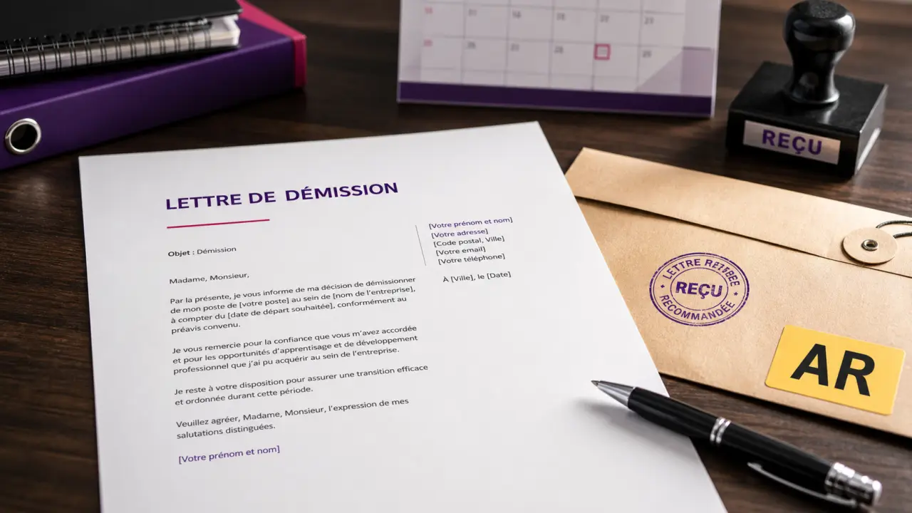 Modele lettre de demission pendant un arret maladie : lettre et envoi AR