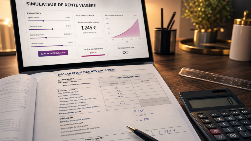 Rente viagere deductible des impots : fraction imposable