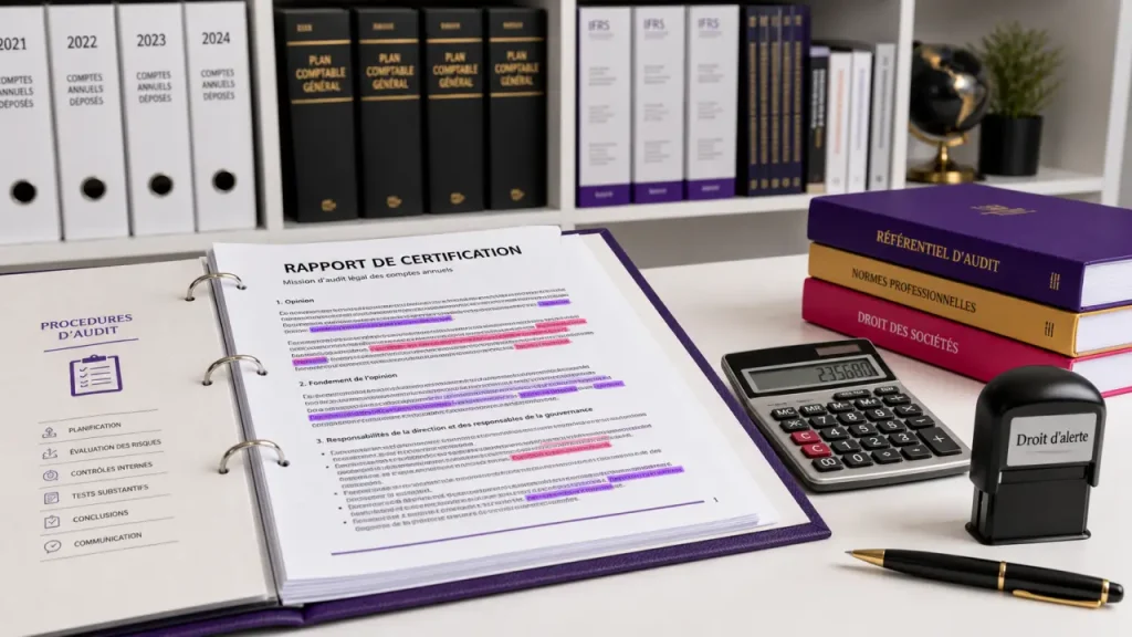 Salaire commissaire aux comptes : bureau d’audit avec calculatrice et rapport