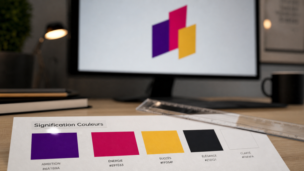 Signification couleur logo : bleu rouge vert noir sur charte graphique