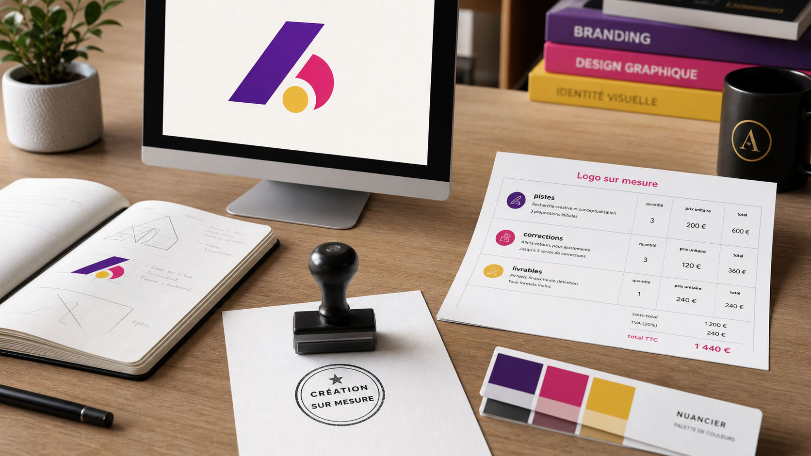 Tarifs graphiste pour logo : fichiers livrés et correction