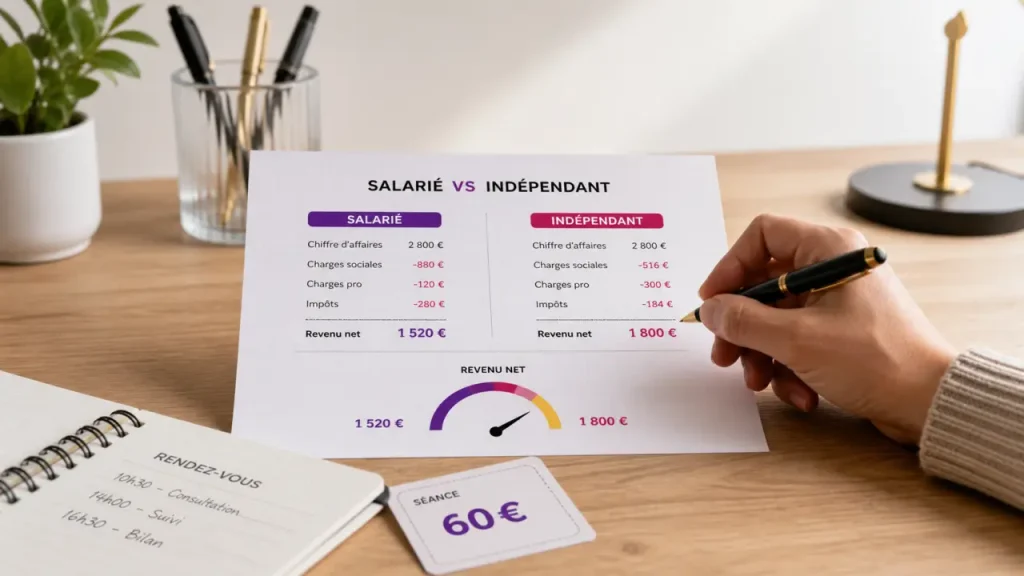 Sophrologie salaire : ce que rapportent 8 séances par semaine, charges comprises